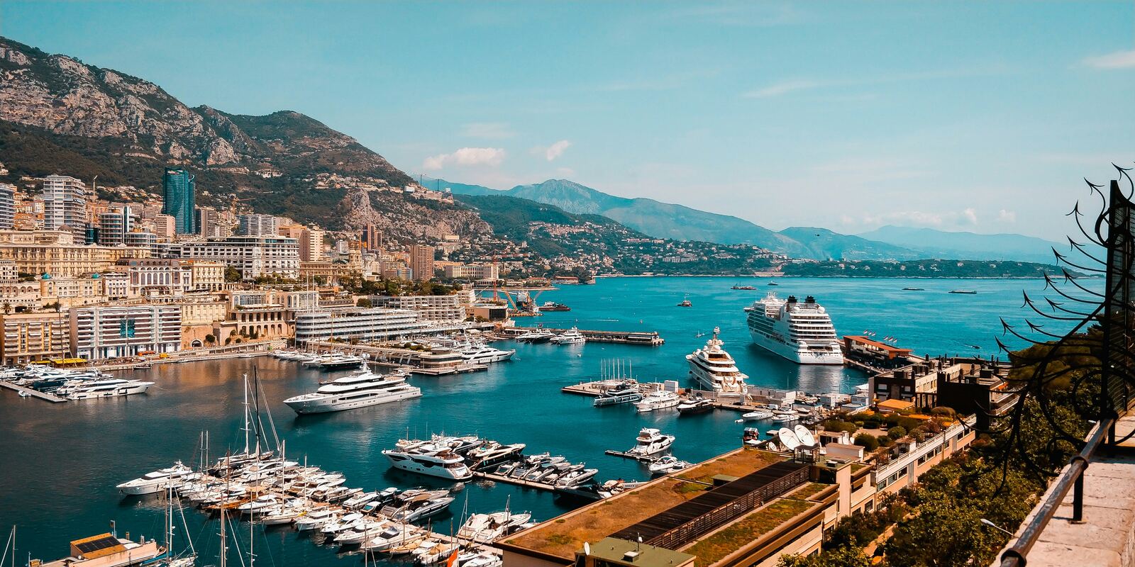Monaco harbor and skyline